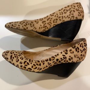Kate Spade Leopard wedges 6.5